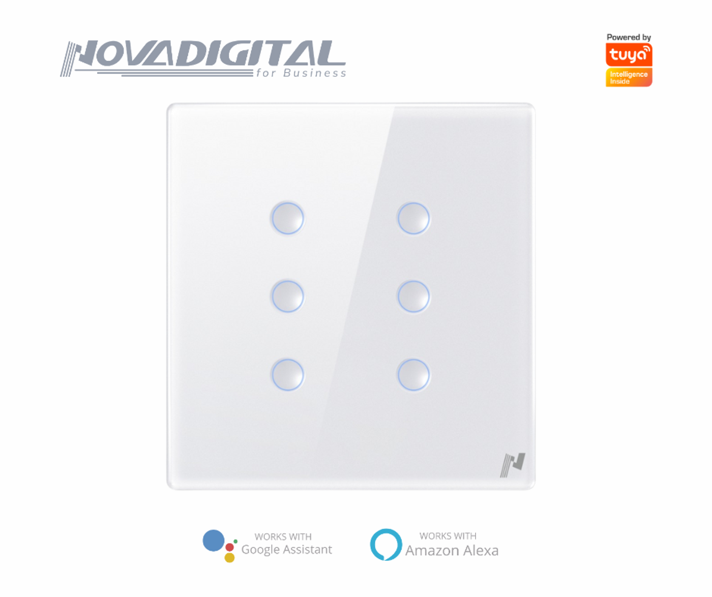 Novadigital Zigbee 6 teclas 4x4 branco bivolt