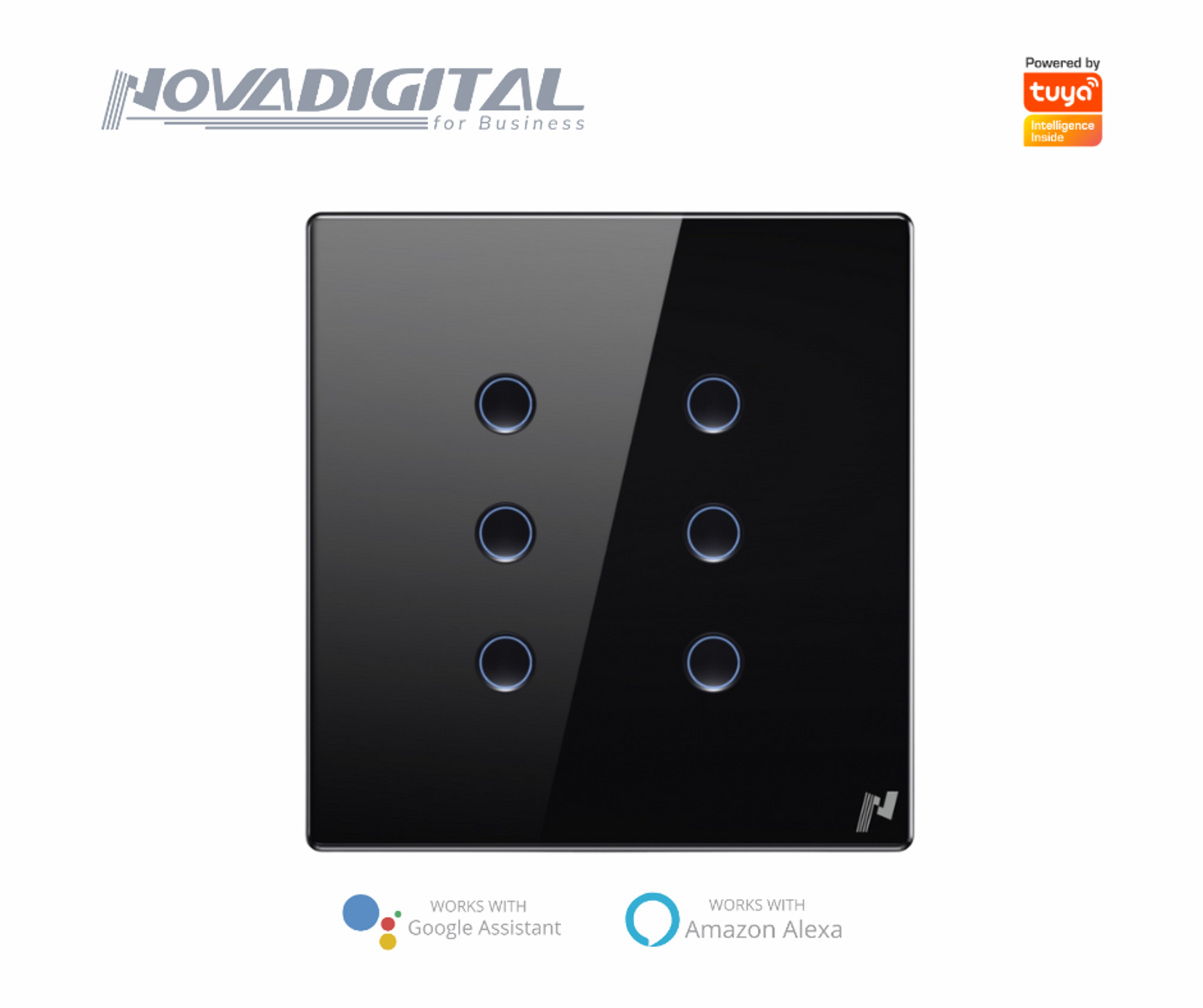 Novadigital Zigbee 6 teclas 4x4 preto bivolt